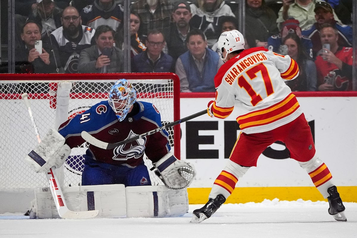 Sharangovich obtient le vainqueur des tirs de tir alors que les Flames se rallient pour battre Avalanche 3-2