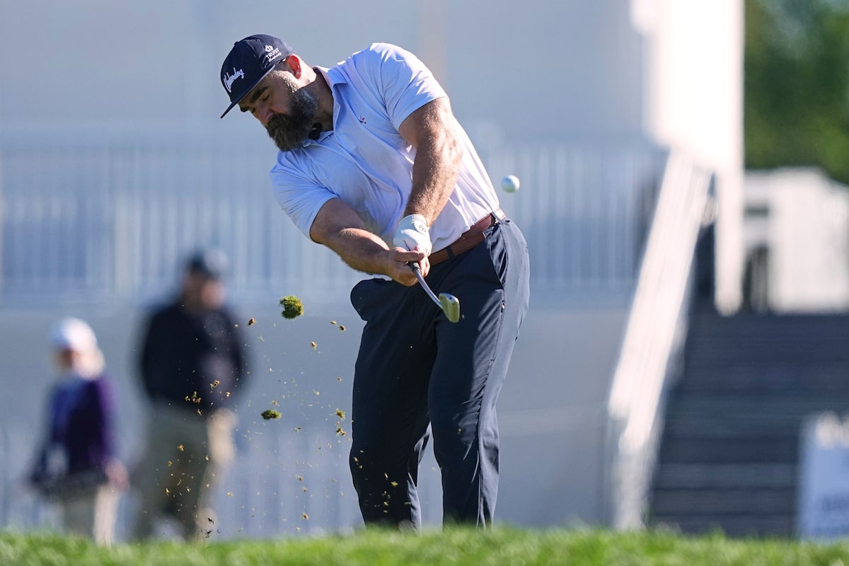 Les aigles à la retraite, le grand Jason Kelce prend ses balançoires, les conseils sur PGA Tour Pro-Am