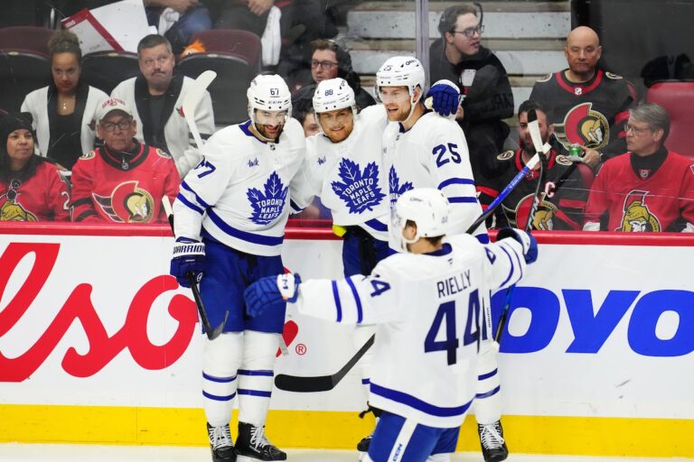 Maple Leads Down Sénateurs 4-2 pour fixer la date du deuxième tour avec les Panthers de la Floride