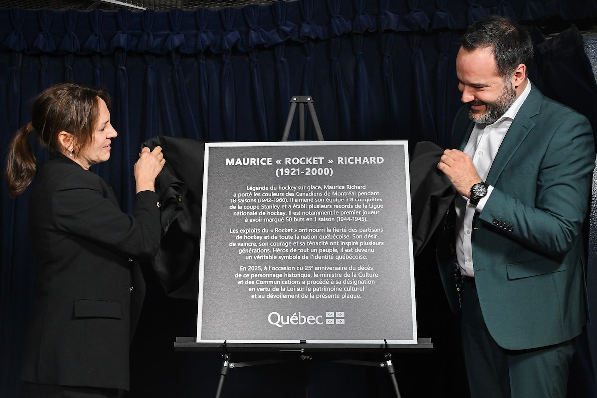 Noms du Québec Montréal Canadiens Great Maurice Richard Une «figure historique»