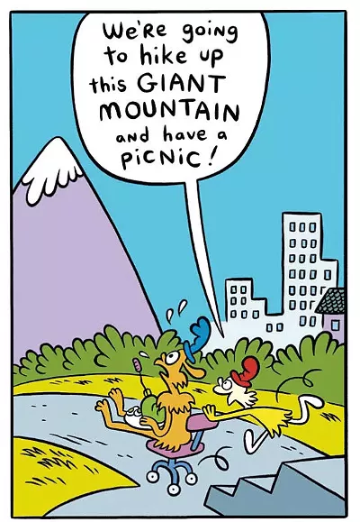 Extrait des œufs verts et du jambon fait une randonnée - gracieuseté