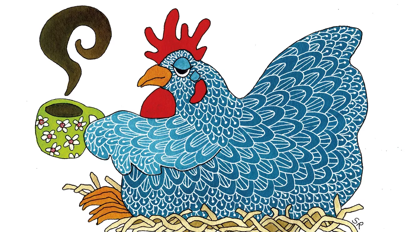 Interviewer la volaille parfaitement posée de Sarah Rosedahl