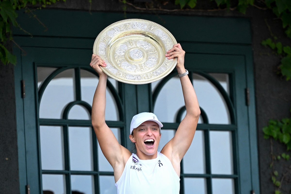 Iga świątek sombrolls sur Amanda Anisimova en 6-0., 6-0 Wimbledon Victory