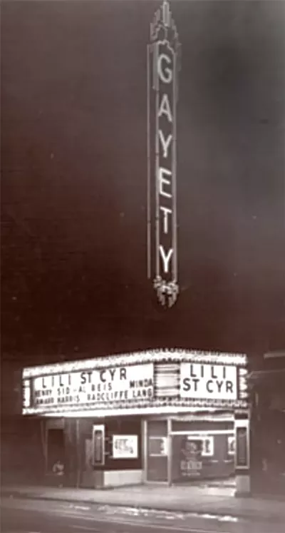 Thétrey Gayety, vers 1946 - Bibliathèque Nationale du Québec