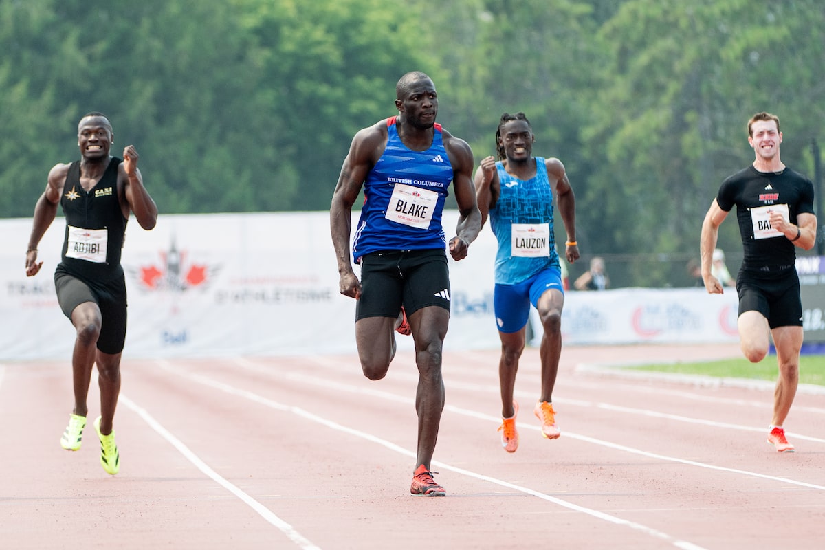 Jerome Blake appréciant la «cuisson lente» de devenir l'homme le plus rapide du Canada