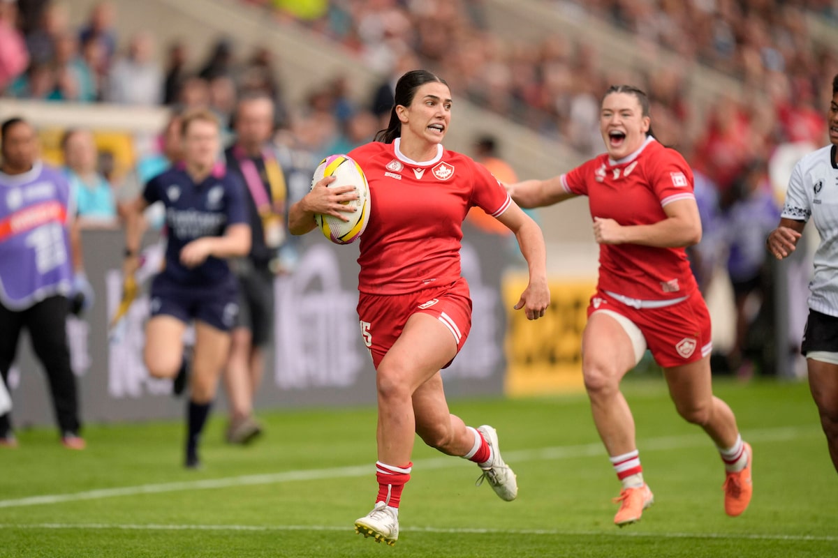 Julia Schell du Canada souriant toujours après sa performance à la Coupe du monde de rugby en Angleterre