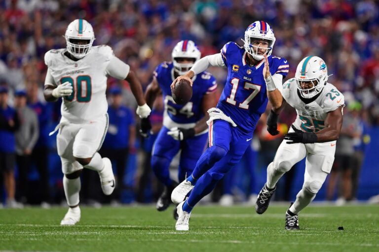 Josh Allen mène les factures passées en spirale des dauphins
