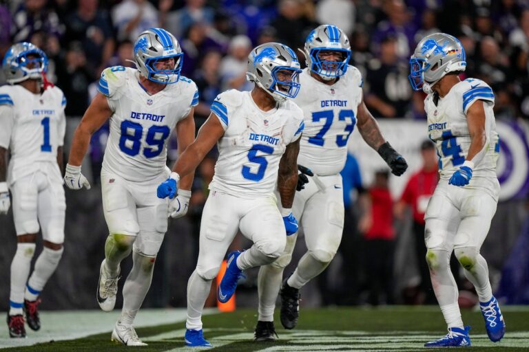 Les Lions courent sur les Ravens, Sack Lamar Jackson sept fois dans une victoire de 38-30