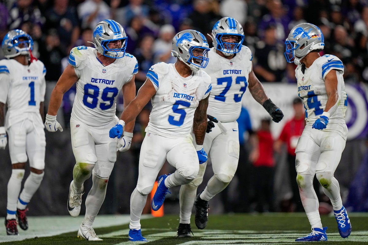 Les Lions courent sur les Ravens, Sack Lamar Jackson sept fois dans une victoire de 38-30