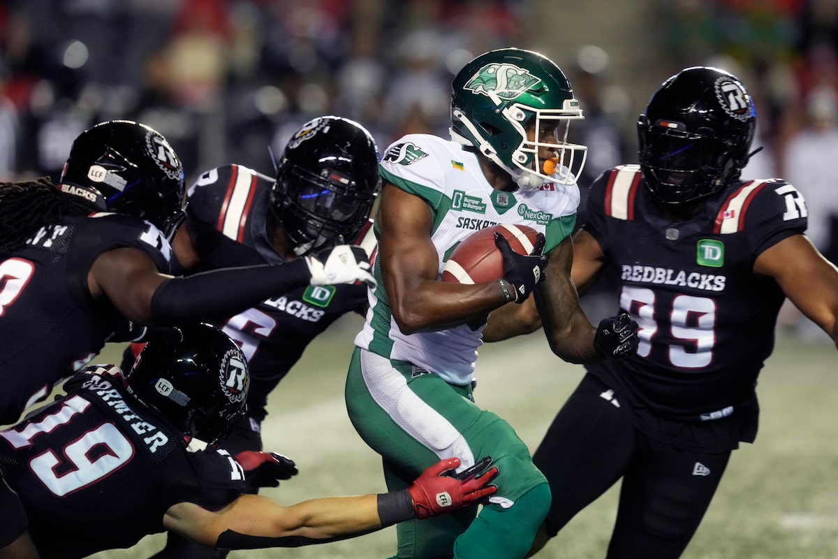 Les Roughriders finissent la séquence de défaites, les espoirs des éliminatoires de Redblacks avec une victoire de 20-13