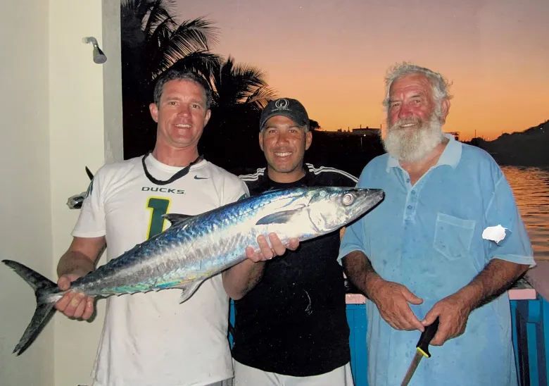 De gauche à droite : Asa Winant, Carlos Cortes et Roger à Culebra, Porto Rico, vers 2002