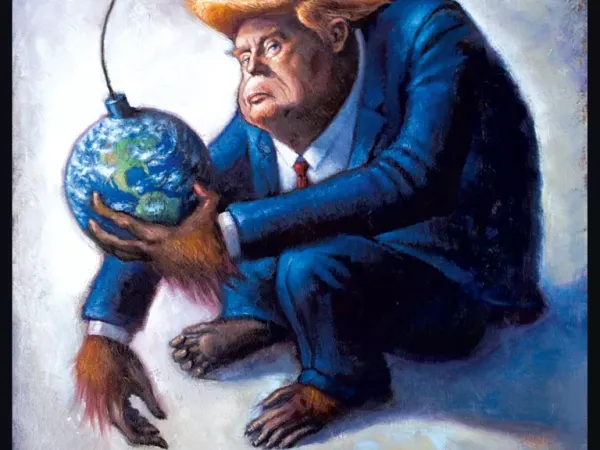 Peindre une manifestation présidentielle