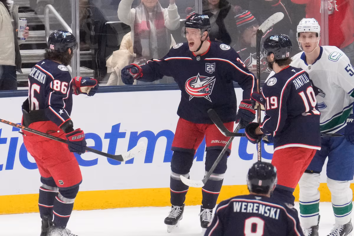 Les Blue Jackets ont battu les Canucks 4-1 derrière Marchenko et Johnson