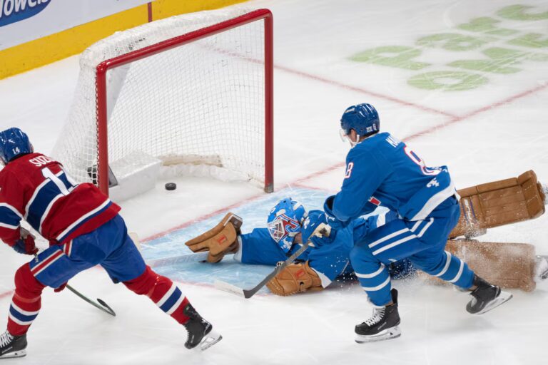 Suzuki marque en avantage numérique et en désavantage numérique lors de la victoire 7-3 des Canadiens contre l'Avalanche