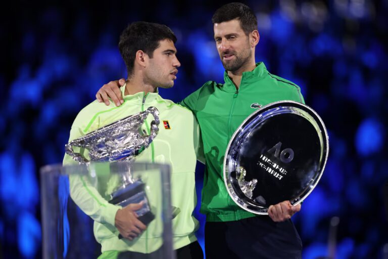 Alcaraz a remporté l'Open d'Australie, mais Djokovic est toujours celui avec 24 titres du Grand Chelem