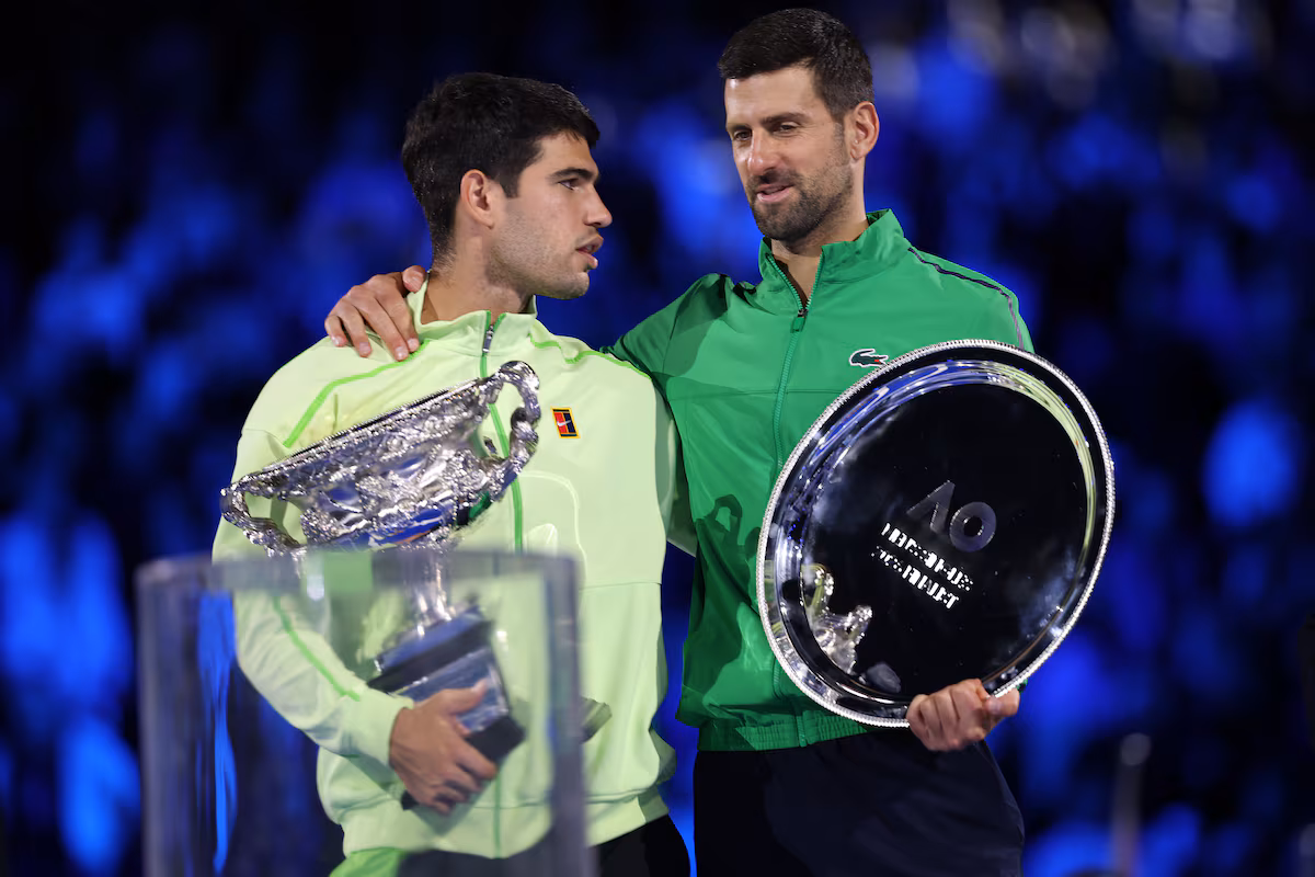 Alcaraz a remporté l'Open d'Australie, mais Djokovic est toujours celui avec 24 titres du Grand Chelem