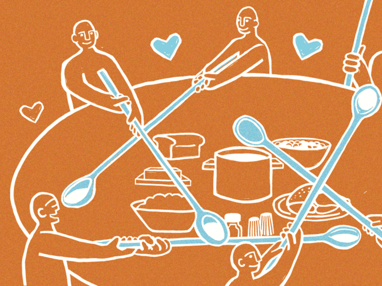 Les cuillères à long manche de NOFA-VT nourrissent les connexions