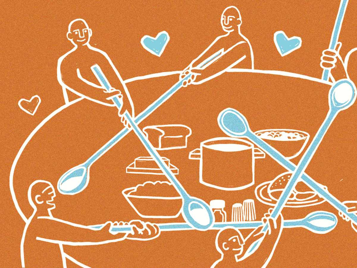 Les cuillères à long manche de NOFA-VT nourrissent les connexions