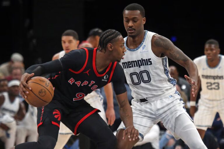 Barrett marque 25 points alors que les Raptors battent les Grizzlies 128-96