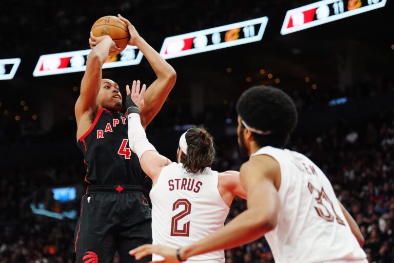 Le double-double de Barnes permet aux Raptors de remporter une victoire de 126-104 contre les Cavaliers lors du troisième match
