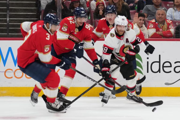 Les Panthers ouvrent le score historiquement au début d'une victoire déséquilibrée contre les Sénateurs