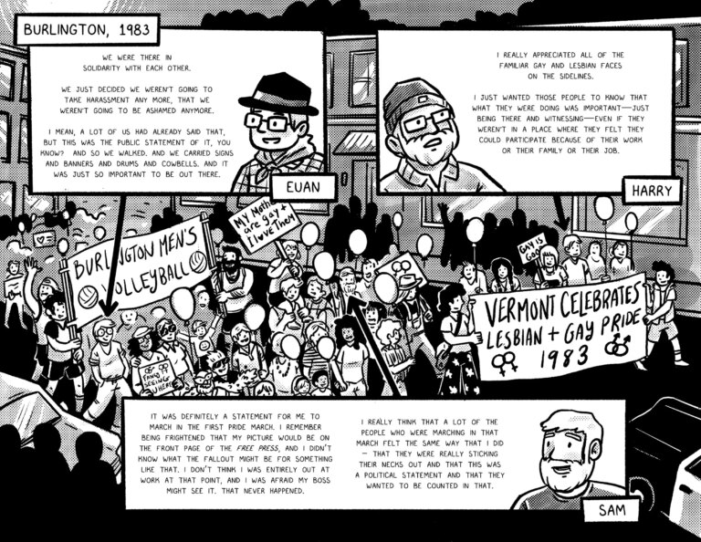 Une nouvelle bande dessinée raconte l'histoire du premier défilé de la fierté du Vermont