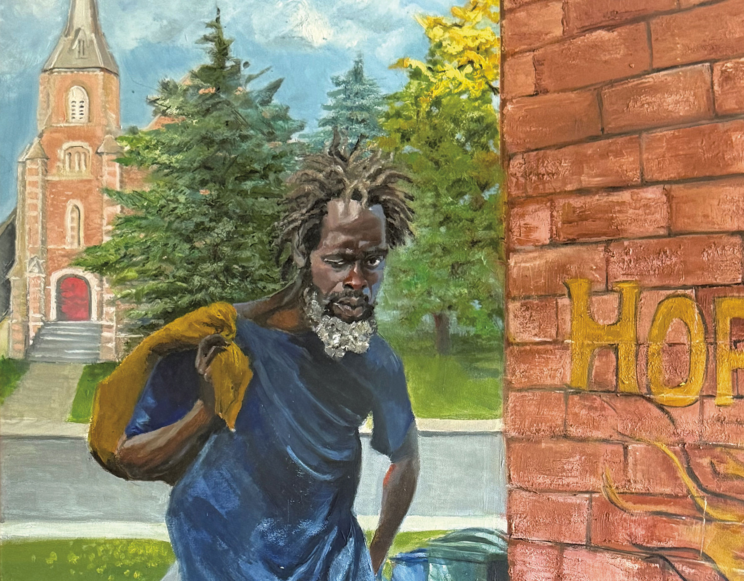 Le peintre Noni Stuart partage des portraits de personnes locales sans logement