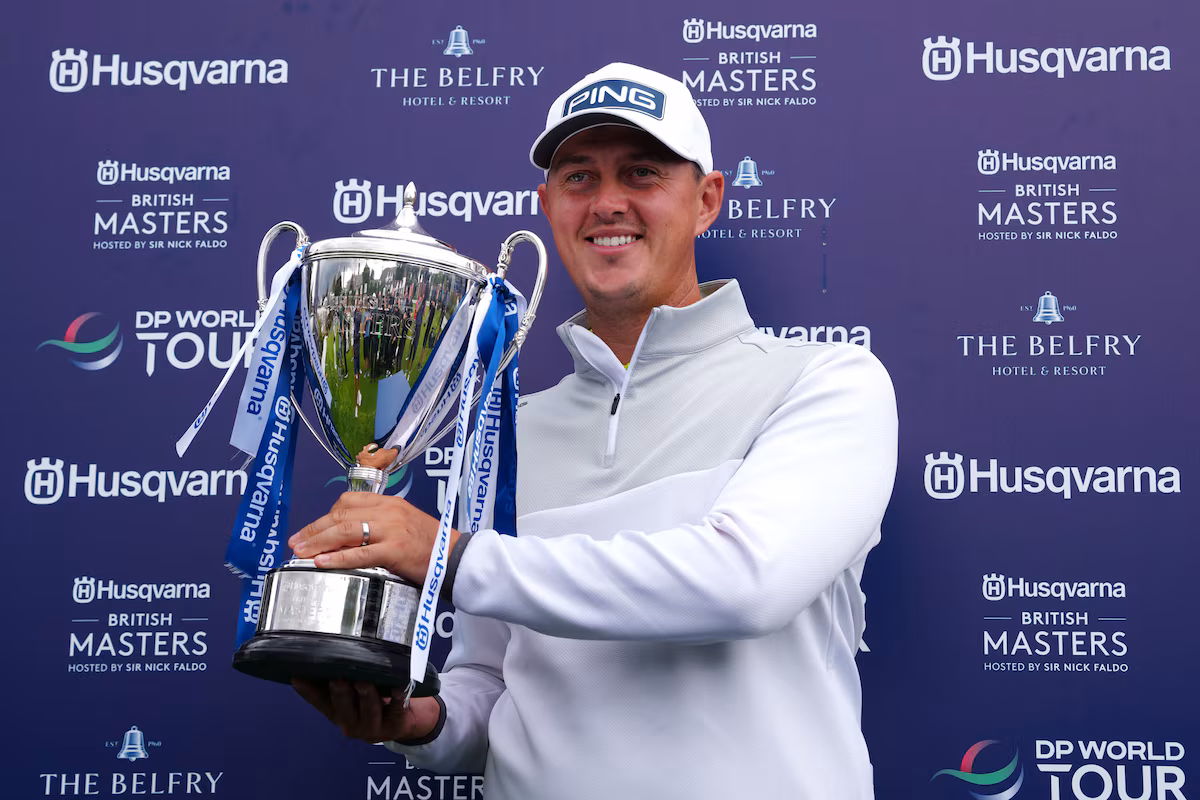 L'ancien chauffeur d'épicerie Joe Dean remporte le British Masters avec sa femme comme caddie
