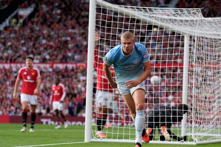 Le but contesté de Haaland remporte le derby de Manchester pour City à 10 contre United