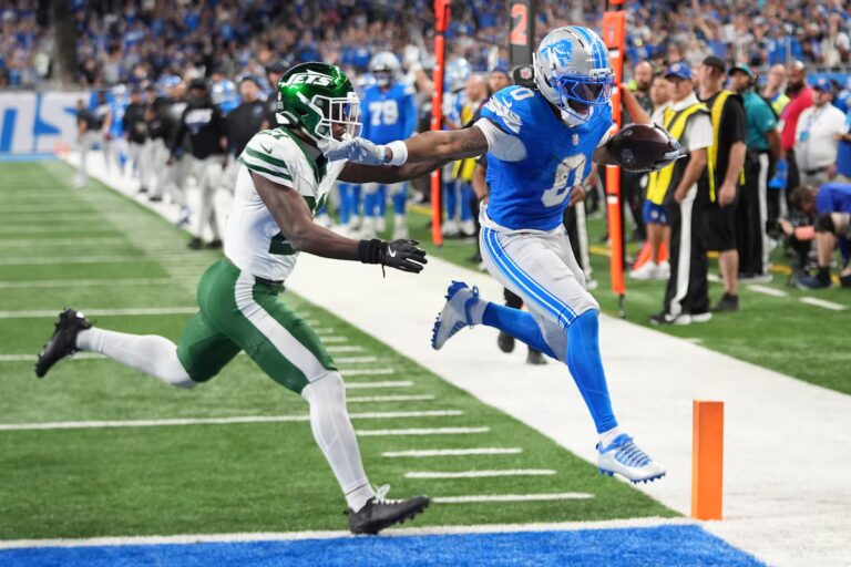 Le troisième touché de Gibbs permet aux Lions de dépasser les Jets