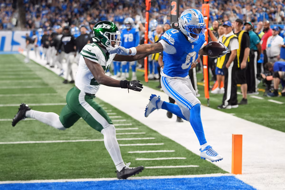 Le troisième touché de Gibbs permet aux Lions de dépasser les Jets