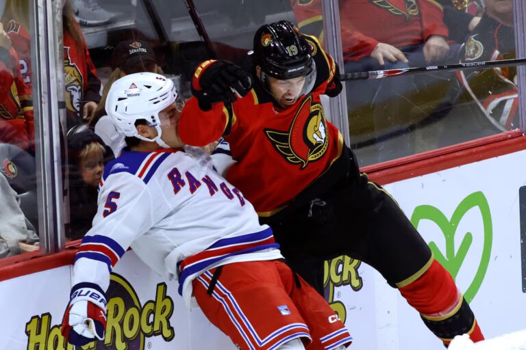Batherson réussit un tour du chapeau alors que les Sénateurs coulent les Rangers 7-4