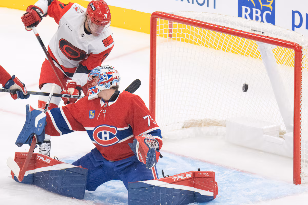 Hall marque deux fois alors que les Hurricanes gâchent le premier match à domicile des Canadiens avec une victoire de 6-4