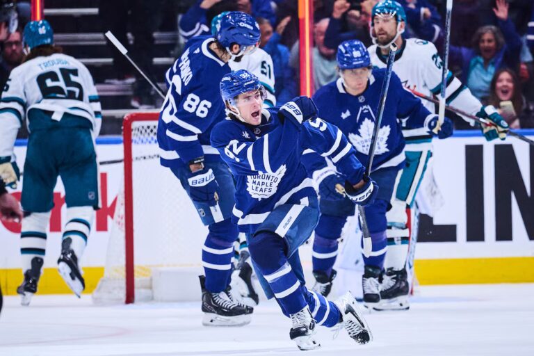 Les Maple Leafs mettent fin à une séquence de trois défaites consécutives contre les Sharks